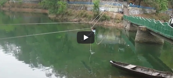 Zipping on Lake in Sattal, Uttrakhand Zipping on Lake in Sattal, Uttrakhand