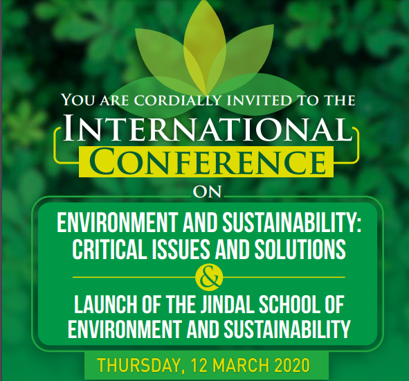 International Conference on Environment and Sustainability: Critical Issues and Solutions by WWF India in collaboration with Jindal Global University