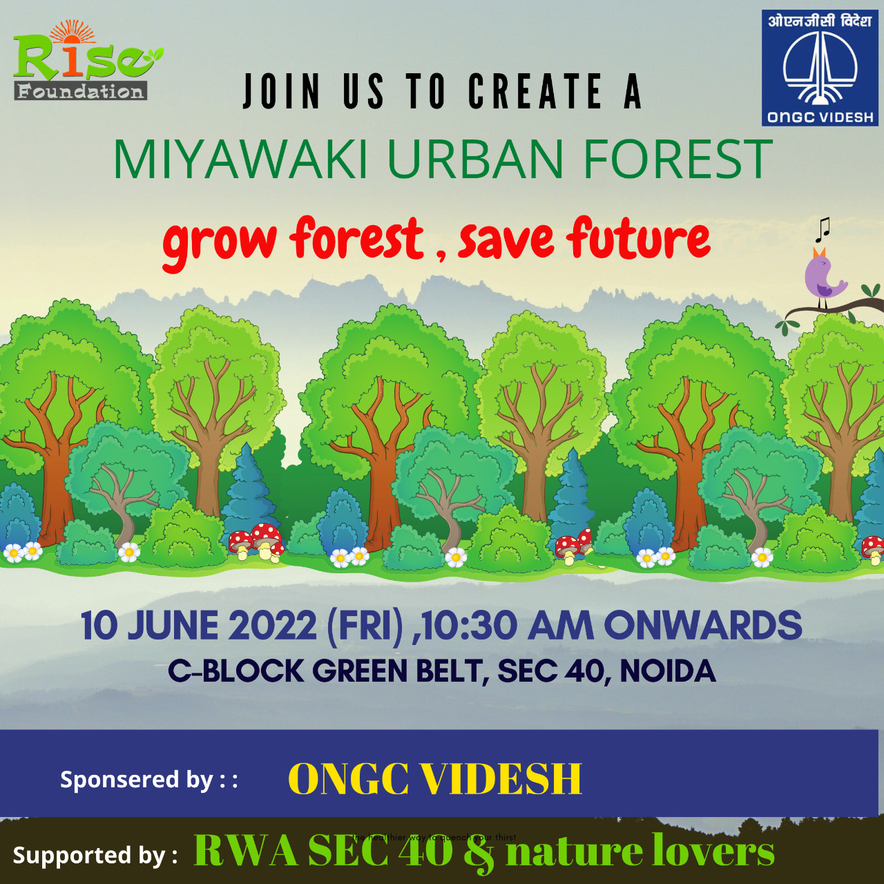 Miyawaki Urban Forest Plantation Drive in Noida