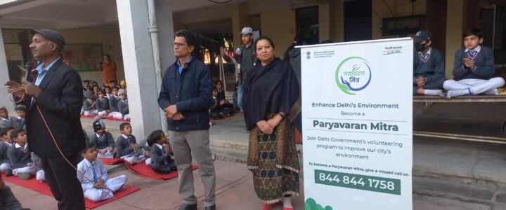 Environment Awareness Journey by Pravin Mishra at Sarvodaya Vidyalaya, Dr. Mukherjee Nagar along with Paryavaran Mitras