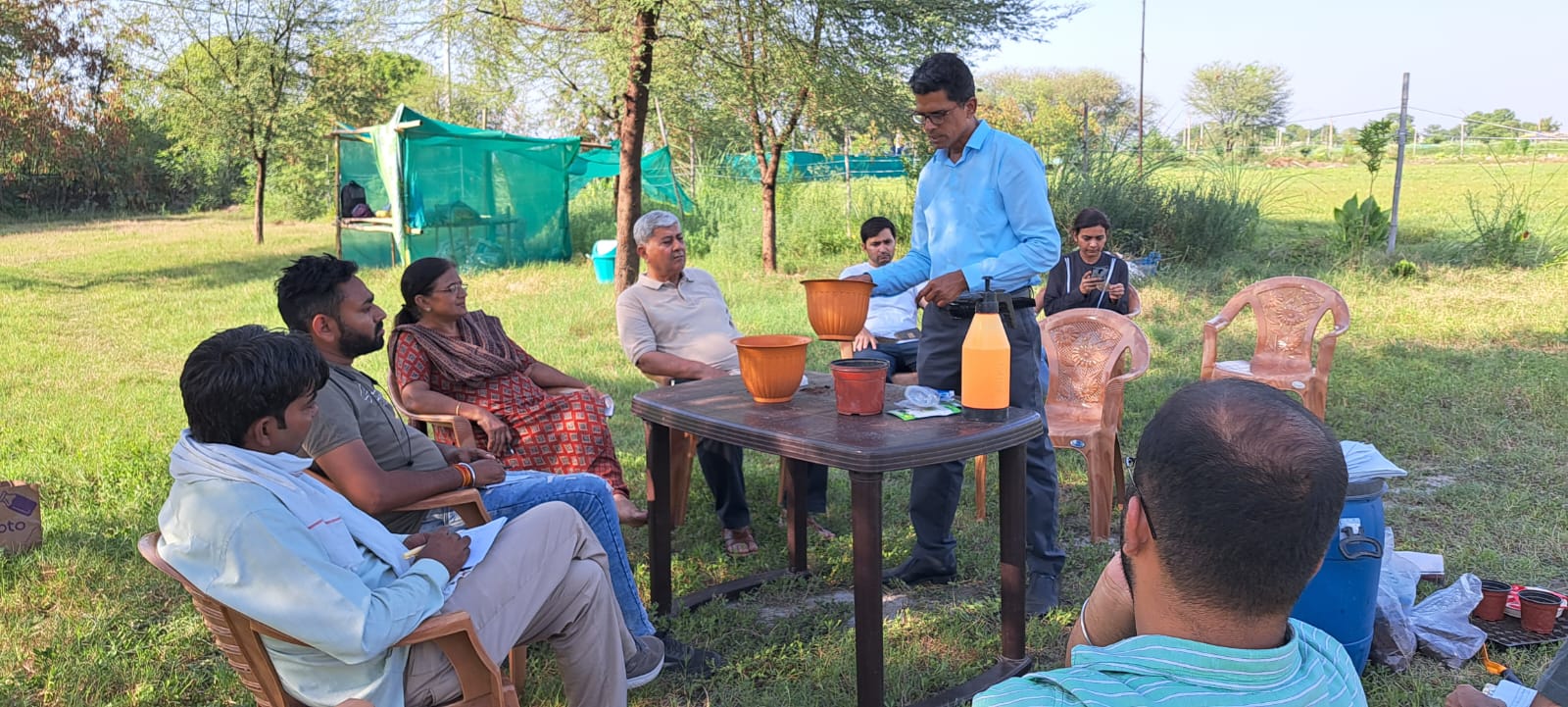 Urban Kitchen Gardening Training by Pravin Mishra in Burari